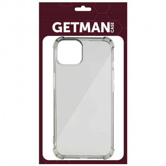 TPU чехол GETMAN Ease logo усиленные углы для Apple iPhone 14 (6.1") Серый (прозрачный) - изображение 6