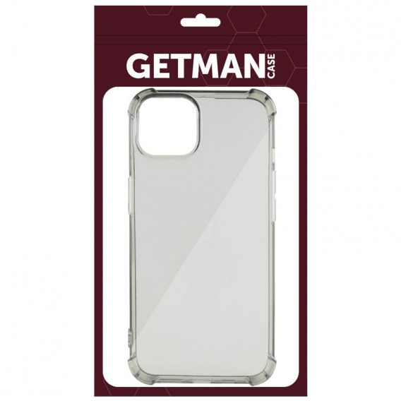 TPU чохол для Apple iPhone 14 (6.1"") - GETMAN Ease logo посилені кути Сірий (прозорий)