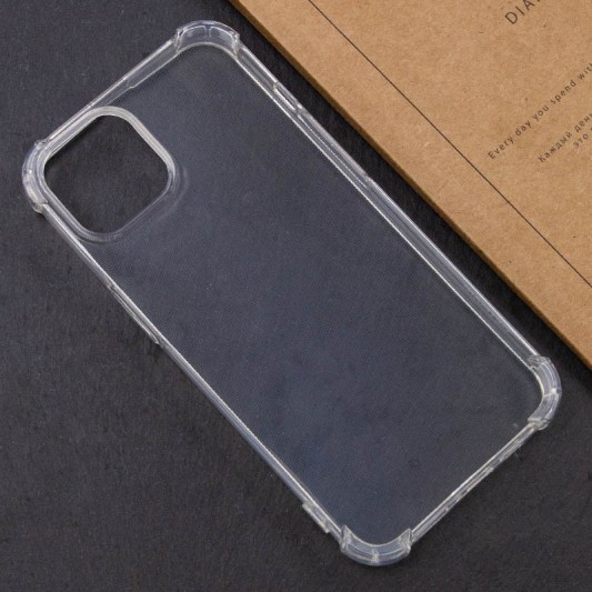 TPU чехол GETMAN Ease logo усиленные углы для Apple iPhone 14 Plus (6.7") Бесцветный (прозрачный) - изображение 4