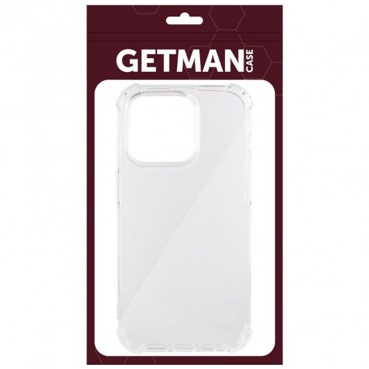 TPU чехол GETMAN Ease logo усиленные углы для Apple iPhone 14 Pro (6.1") Бесцветный (прозрачный) - изображение 7