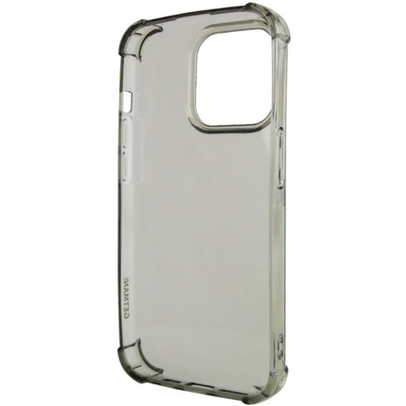 TPU чохол для Apple iPhone 14 Pro Max - GETMAN Ease logo посилені кути Сірий (прозорий)
