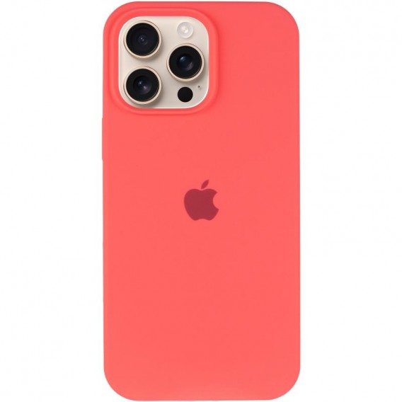 Чохол Silicone Case Full Protective (AA) для Apple iPhone 14 Pro (6.1") Кавуновий / Watermelon red
