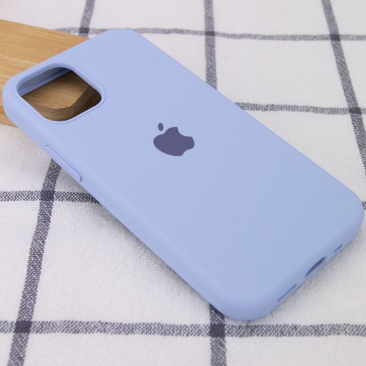 Чехол Silicone Case Full Protective (AA) для Apple iPhone 14 Pro (6.1") Голубой / Lilac Blue - изображение 1
