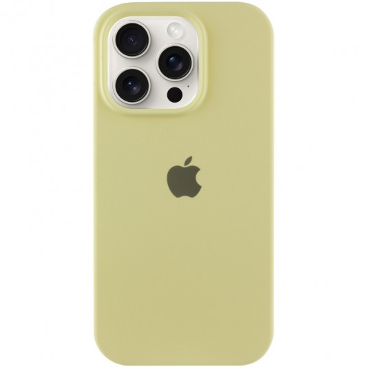 Чехол Silicone Case Full Protective (AA) для Apple iPhone 14 Pro (6.1") Желтый / Mellow Yellow