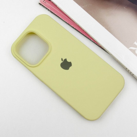 Чехол Silicone Case Full Protective (AA) для Apple iPhone 14 Pro (6.1") Желтый / Mellow Yellow - изображение 1