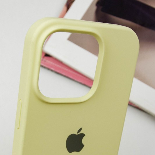 Чехол Silicone Case Full Protective (AA) для Apple iPhone 14 Pro (6.1") Желтый / Mellow Yellow - изображение 2
