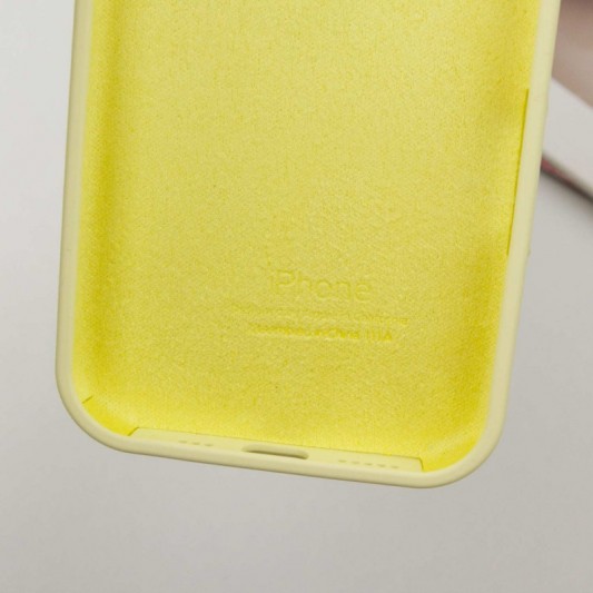 Чехол Silicone Case Full Protective (AA) для Apple iPhone 14 Pro (6.1") Желтый / Mellow Yellow - изображение 5