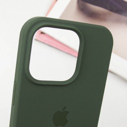 Чехол Silicone Case Full Protective (AA) для Apple iPhone 14 Pro (6.1") Зеленый / Cyprus Green - изображение 2