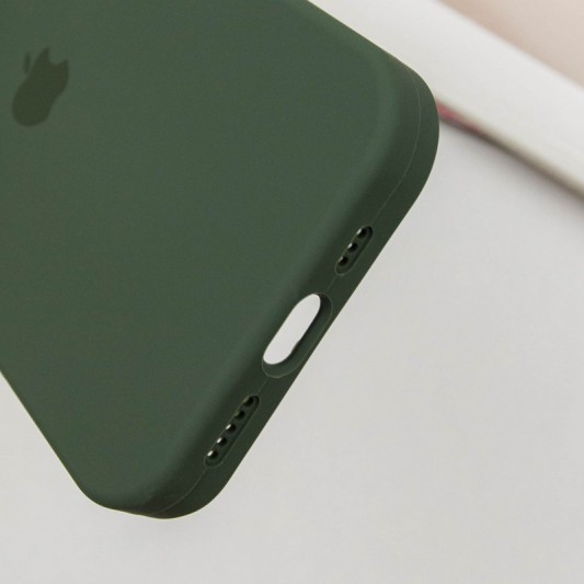 Чехол Silicone Case Full Protective (AA) для Apple iPhone 14 Pro (6.1") Зеленый / Cyprus Green - изображение 4