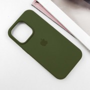 Чехол для Apple iPhone 14 Pro (6.1"") - Silicone Case Full Protective (AA) Зеленый / Dark Olive
