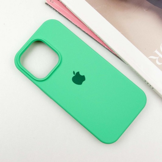 Чохол Silicone Case Full Protective (AA) для Apple iPhone 14 Pro (6.1") Зелений / Spearmint - зображення 1 