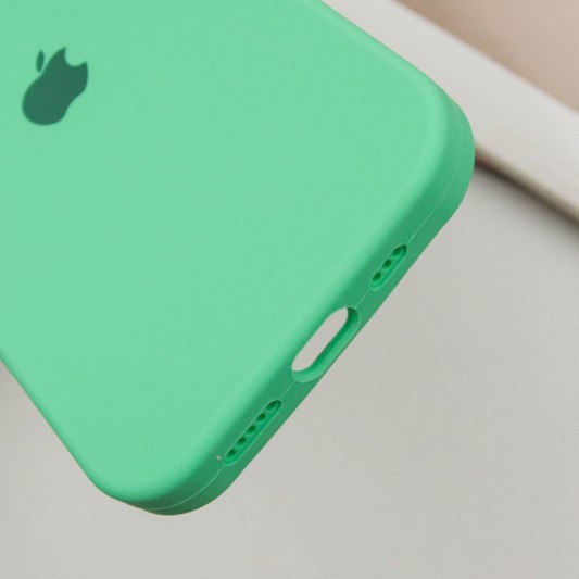 Чохол Silicone Case Full Protective (AA) для Apple iPhone 14 Pro (6.1") Зелений / Spearmint - зображення 4 
