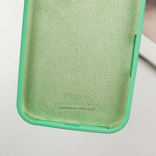 Чохол Silicone Case Full Protective (AA) для Apple iPhone 14 Pro (6.1") Зелений / Spearmint - зображення 5 