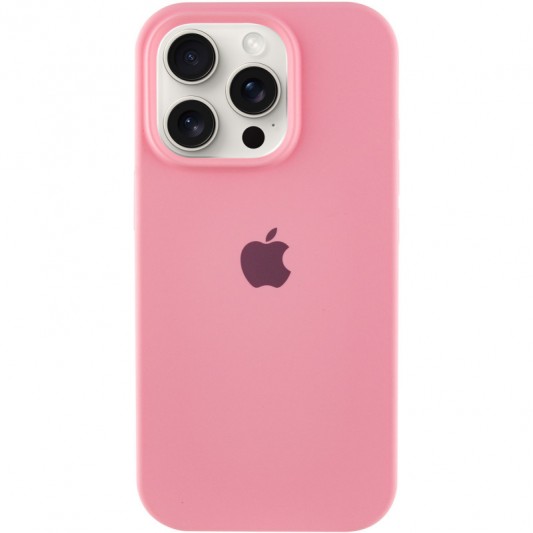Чехол Silicone Case Full Protective (AA) для Apple iPhone 14 Pro (6.1") Розовый / Light pink