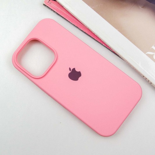 Чехол Silicone Case Full Protective (AA) для Apple iPhone 14 Pro (6.1") Розовый / Light pink - изображение 1