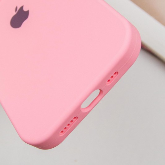 Чехол Silicone Case Full Protective (AA) для Apple iPhone 14 Pro (6.1") Розовый / Light pink - изображение 4
