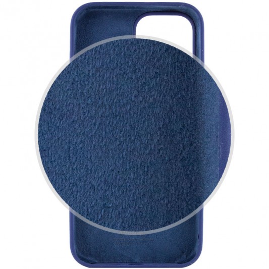 Чехол Silicone Case Full Protective (AA) для Apple iPhone 14 Pro (6.1") Синий / Deep navy - изображение 2