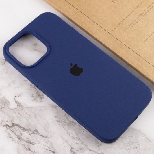 Чехол Silicone Case Full Protective (AA) для Apple iPhone 14 Pro (6.1") Синий / Deep navy - изображение 4
