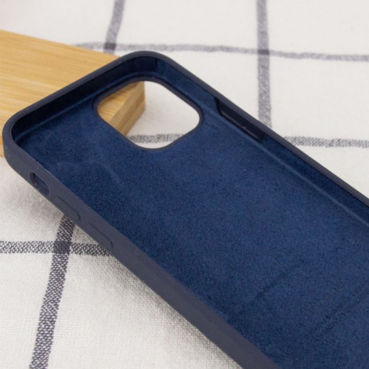 Чехол Silicone Case Full Protective (AA) для Apple iPhone 14 Pro (6.1") Темно-синий / Midnight blue - изображение 2