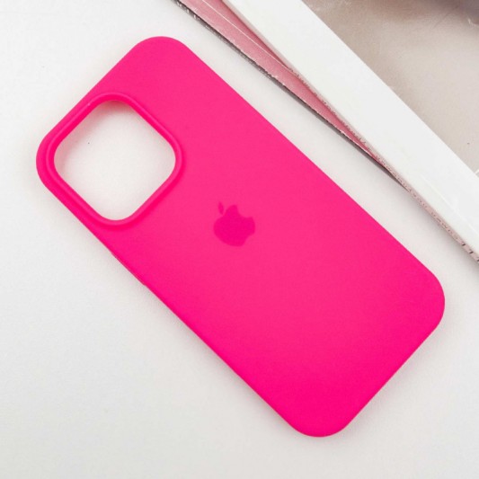 Чехол Silicone Case Full Protective (AA) для Apple iPhone 14 Pro Max (6.7") Розовый / Barbie pink - изображение 1