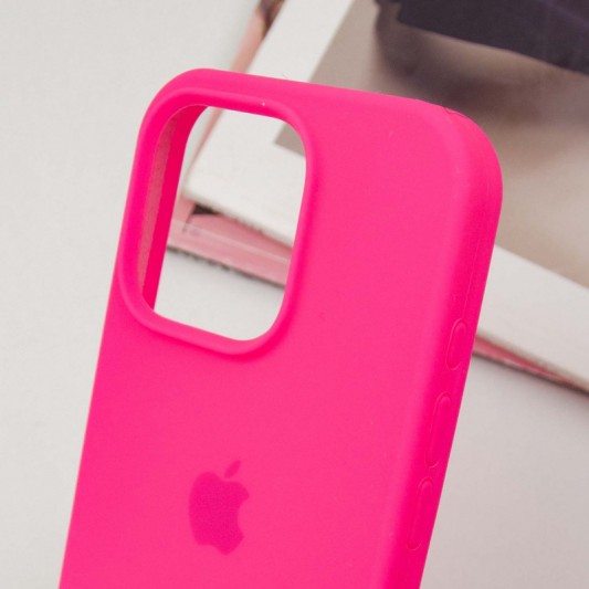 Чехол Silicone Case Full Protective (AA) для Apple iPhone 14 Pro Max (6.7") Розовый / Barbie pink - изображение 3