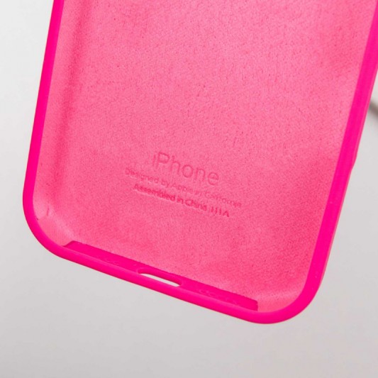 Чехол Silicone Case Full Protective (AA) для Apple iPhone 14 Pro Max (6.7") Розовый / Barbie pink - изображение 5