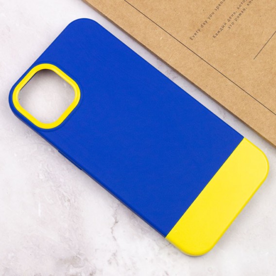 Чохол для Apple iPhone 12 Pro / 12 (6.1"") - TPU+PC Bichromatic Navy Blue / Yellow