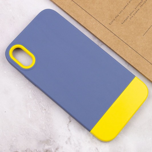 Чохол TPU+PC Bichromatic для Apple iPhone X / XS (5.8") Blue / Yellow - зображення 3 