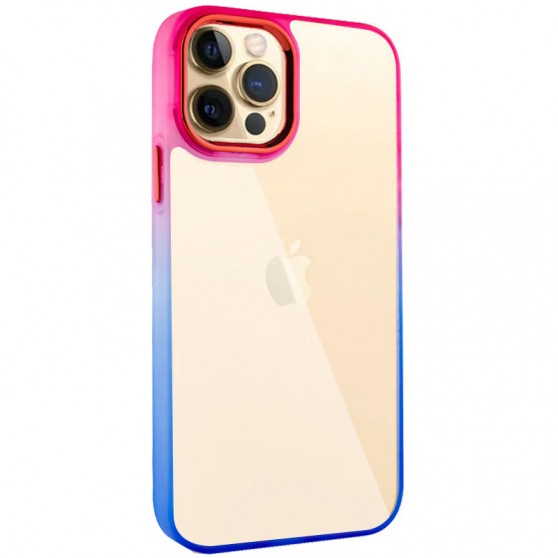 Чехол TPU+PC Fresh sip series для Apple iPhone 12 Pro / 12 (6.1") Синий / Розовый