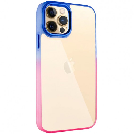 Чехол для Apple iPhone 12 Pro / 12 (6.1"") - TPU+PC Fresh sip series Розовый / Синий