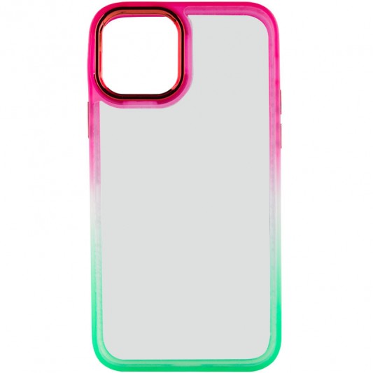 Чехол TPU+PC Fresh sip series для Apple iPhone 12 Pro / 12 (6.1") Салатовый / Розовый - изображение 1