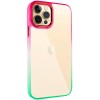 Чехол для Apple iPhone 12 Pro Max (6.7"") - TPU+PC Fresh sip series Салатовый / Розовый