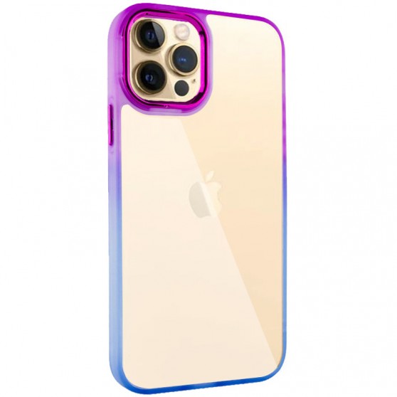 Чехол TPU+PC Fresh sip series для Apple iPhone 12 Pro Max (6.7") Синий / Фиолетовый