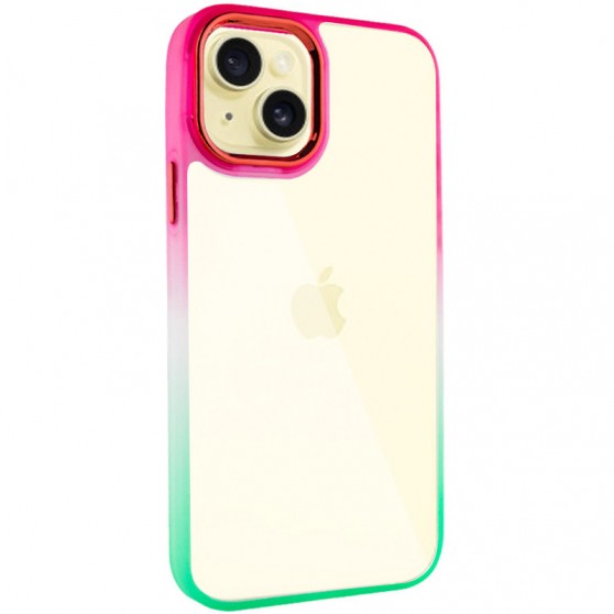 Чохол TPU+PC Fresh sip series для Apple iPhone 13 (6.1") Салатовий / Рожевий