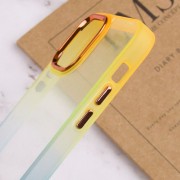 Чехол для Apple iPhone 13 (6.1"") - TPU+PC Fresh sip series Бирюзовый / Оранжевый