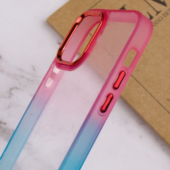 Чохол для Apple iPhone 13 (6.1"") - TPU+PC Fresh sip series Бірюзовий / Рожевий