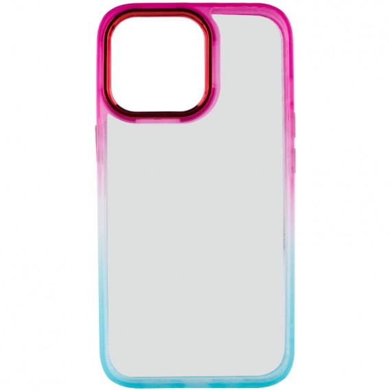 Чехол для Apple iPhone 13 Pro (6.1"") - TPU+PC Fresh sip series Бирюзовый / Розовый