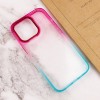 Чехол для Apple iPhone 13 Pro (6.1"") - TPU+PC Fresh sip series Бирюзовый / Розовый