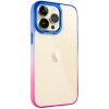 Чехол для Apple iPhone 13 Pro (6.1"") - TPU+PC Fresh sip series Розовый / Синий