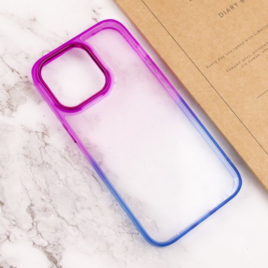 Чехол TPU+PC Fresh sip series для Apple iPhone 13 Pro (6.1") Синий / Фиолетовый - изображение 2