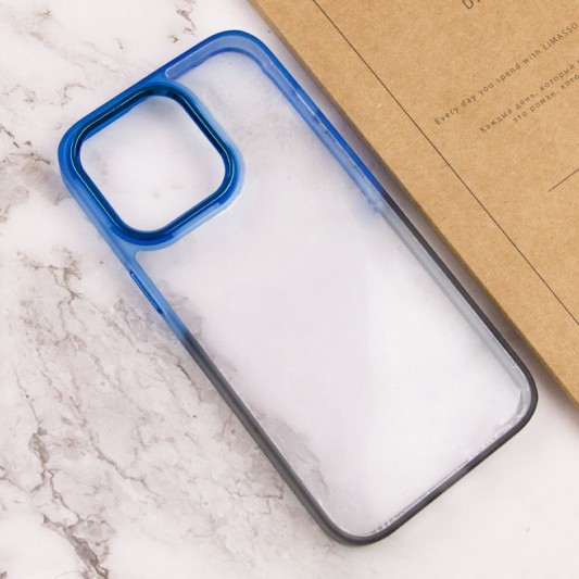 Чехол TPU+PC Fresh sip series для Apple iPhone 13 Pro (6.1") Черный / Синий - изображение 2