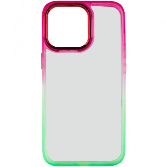 Чохол TPU+PC Fresh sip series для Apple iPhone 13 Pro Max (6.7") Салатовий / Рожевий - зображення 1 