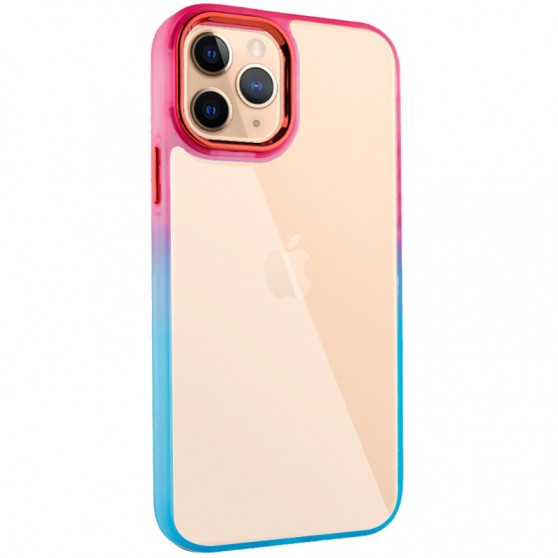 Чохол TPU+PC Fresh sip series для Apple iPhone 11 Pro Max (6.5") Бірюзовий / Рожевий