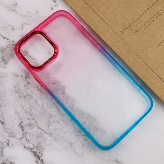 Чехол TPU+PC Fresh sip series для Apple iPhone 11 Pro Max (6.5") Бирюзовый / Розовый - изображение 2