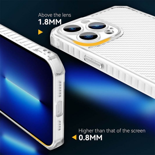 Чехол TPU Ease Carbon color series для Apple iPhone 13 Pro Max (6.7") Матовый / Прозрачный - изображение 1