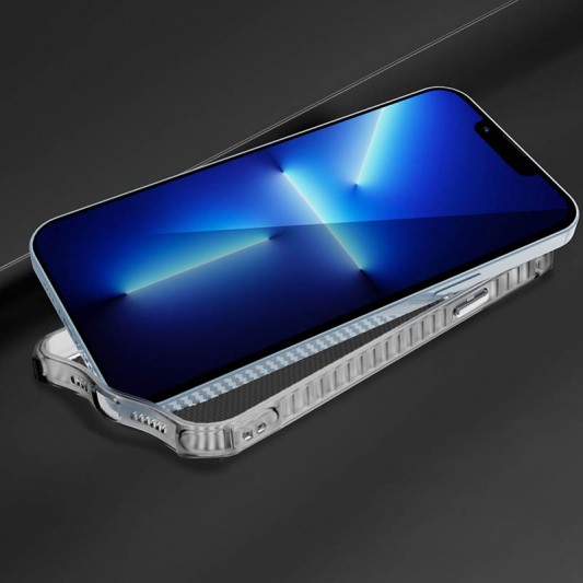 Чехол TPU Ease Carbon color series для Apple iPhone 13 Pro Max (6.7") Черный / Прозрачный - изображение 1
