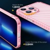 Чохол для Apple iPhone 12 Pro Max (6.7"") - TPU Ease Carbon color series Рожевий / Прозорий