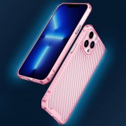 Чехол для Apple iPhone 12 Pro Max (6.7"") - TPU Ease Carbon color series Розовый / Прозрачный