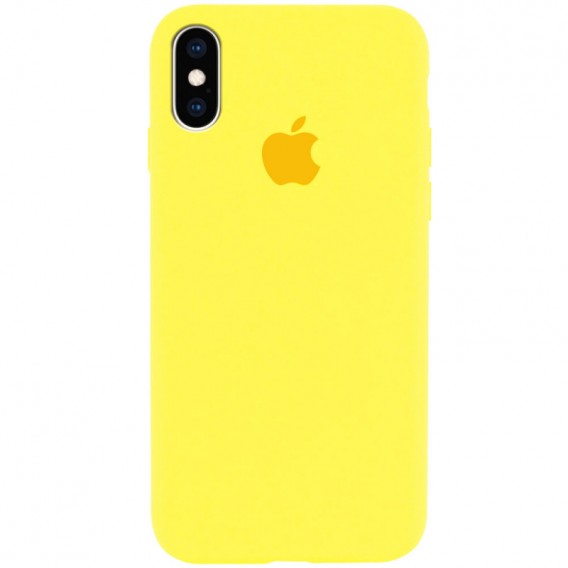 Чохол для Apple iPhone XS Max (6.5"") - Silicone Case Full Protective (AA) Жовтий / Yellow
