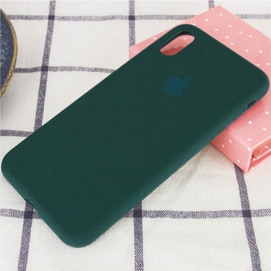 Чехол Silicone Case Full Protective (AA) для Apple iPhone XR (6.1") Зеленый / Forest green - изображение 1